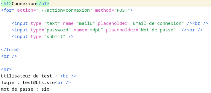 Code Formulaire